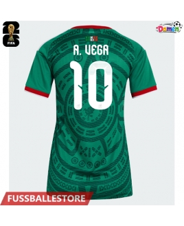 Günstige Mexiko Alexis Vega #10 Heimtrikot Damen WM 2026 Kurzarm